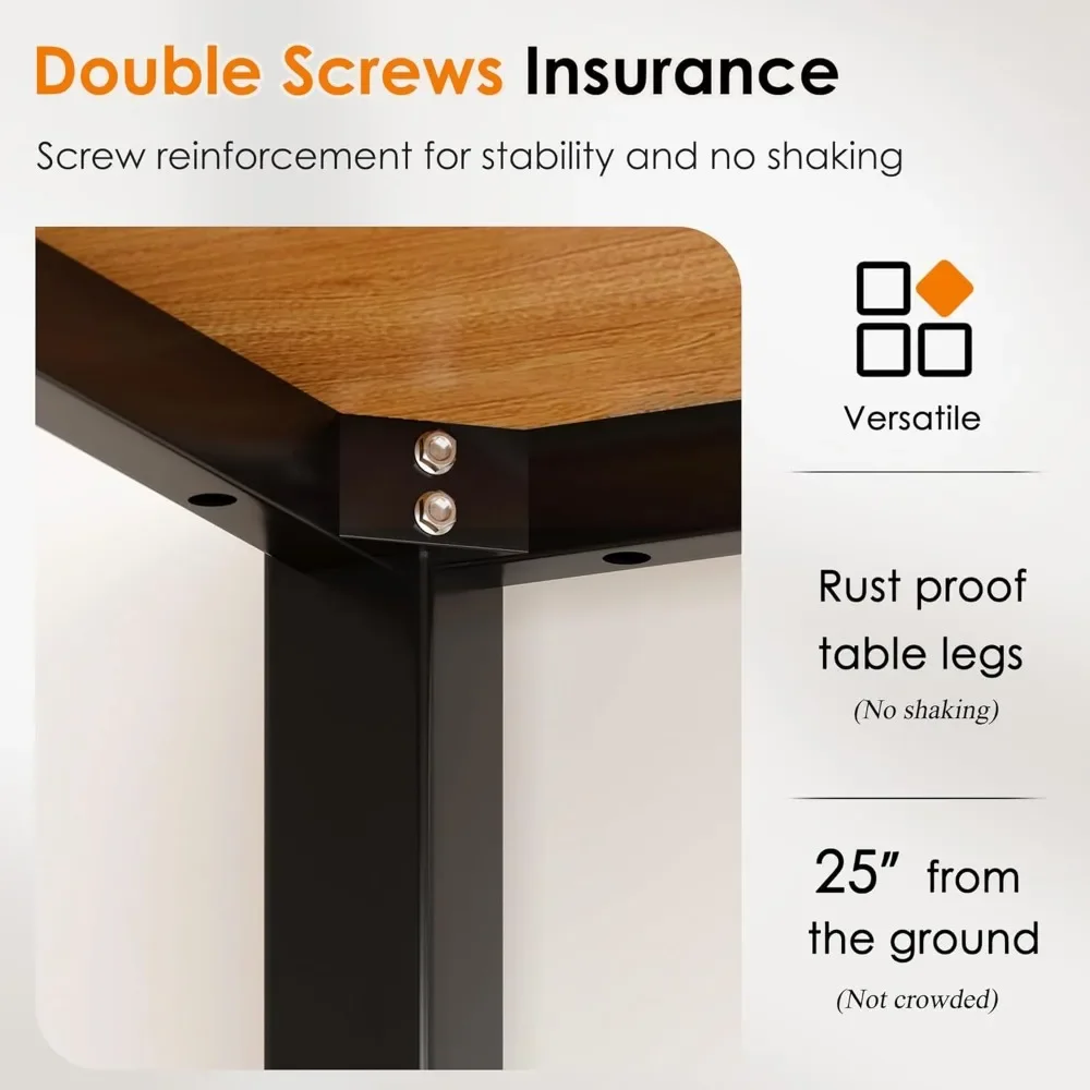 New2025-63 inches X-Large Computer Desk, Composite Wood Board, Decent and Steady Home Office Desk/Workstation/Table, BS1-160TB T