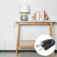 0.3-3 เมตร 3 PRONG สายไฟ 15A 14AWG อุปกรณ์สายไฟไฟฟ้าสายหญิง/ชายปลั๊กสายไฟสําหรับโคมไฟพัดลม 5