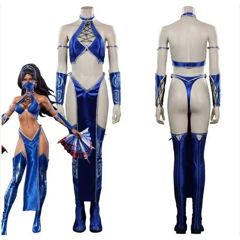 

Mortal Jumpsuit Swimwear Kombat Mileena Cosplay Costume Jumpsuit Outfits Halloween Carnival Suit Role Play for Ladies