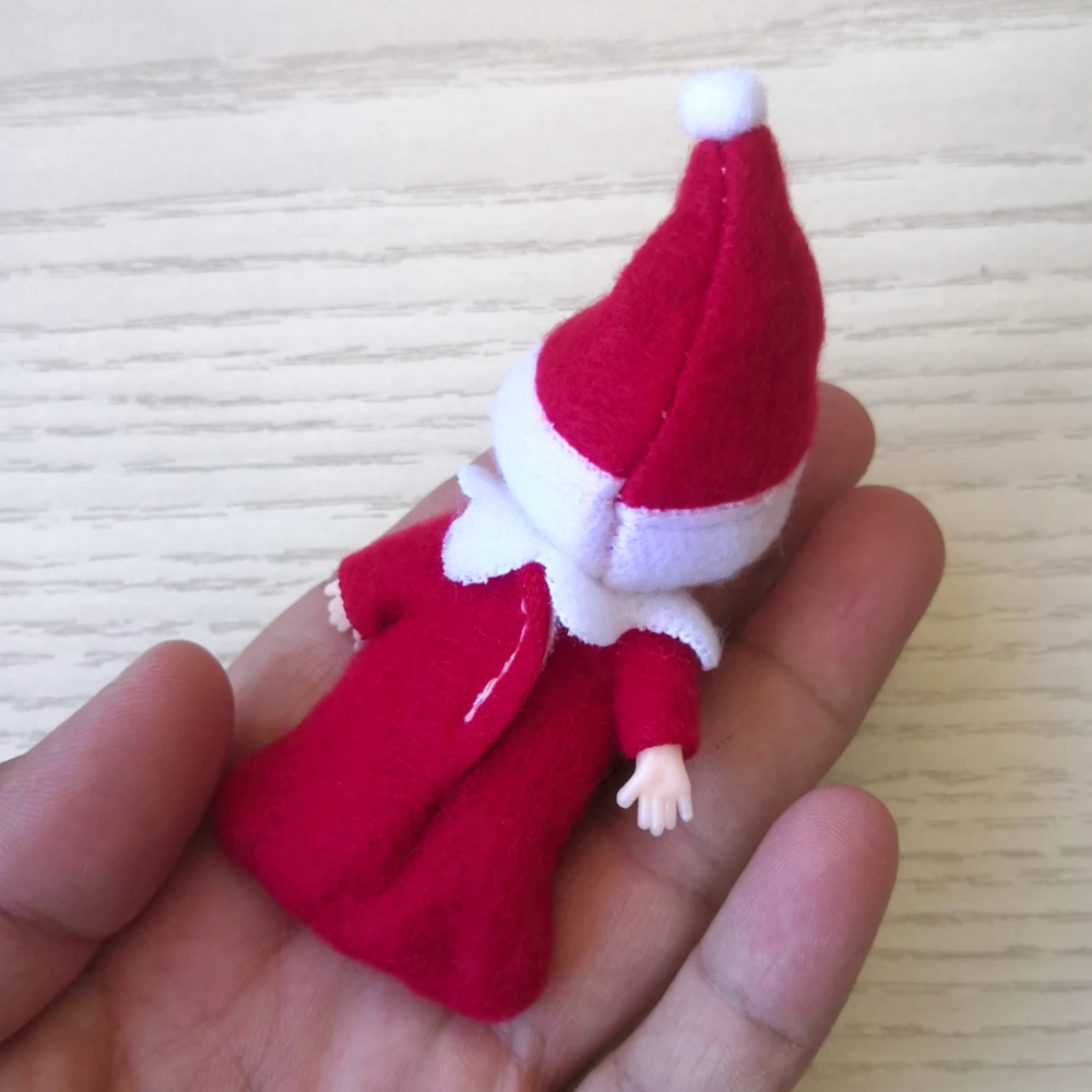 7cm Christmas Elf Babies with Dummy Movable Arms Legs Doll House Accessories Baby Elves Dolls 3