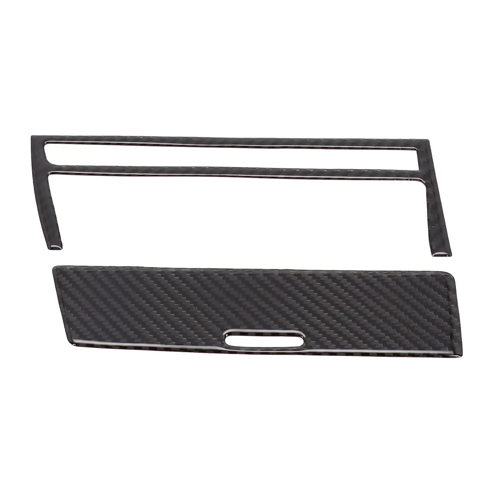 

2x Carbon Fiber Black Car Central Cover Decoration Strip Trims 243*68mm For BMW 3 Series E46 1998-2005(LHD) Interior Accessories