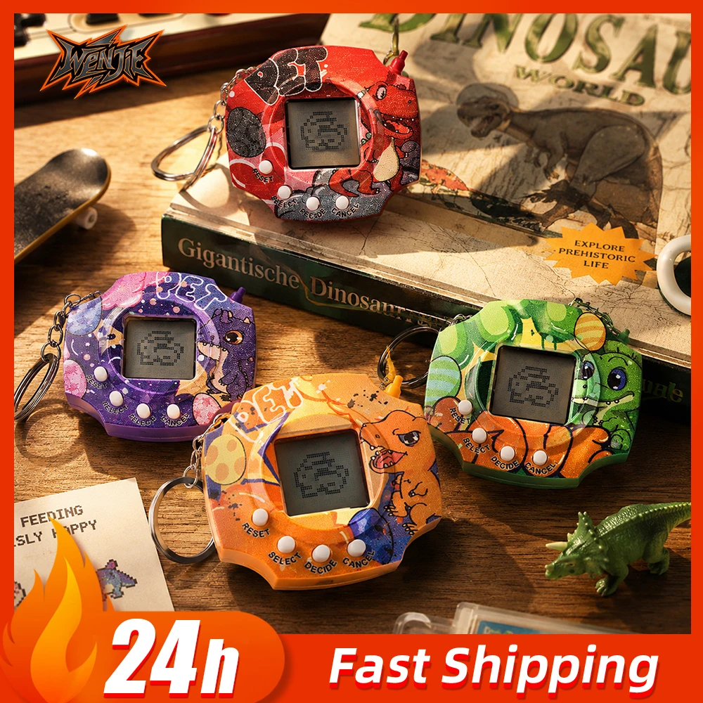 Retro Virtual Dinosaur Pet Keychain Game Console - Fun Pixel Electronic Toy Gift