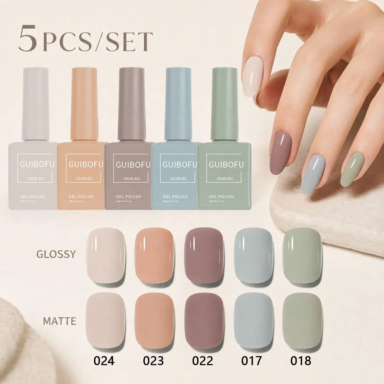 Vibrant Nail Gel Polish Collection Set, Smooth Application