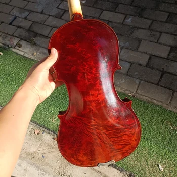 4/4 Handmade Birdseye Violin ! Over 20 years Spruce wood panel! With violin box, bow, accessories