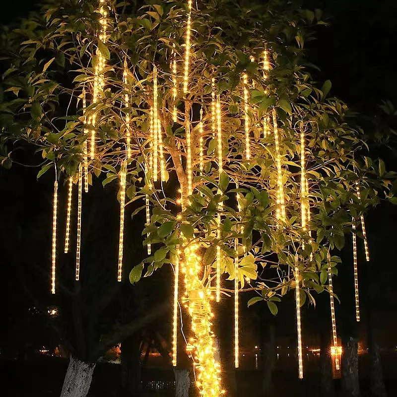 

1/2/3/4 Set Meteor Shower Rain LED String Lights Christmas Tree Decorations Street Garland Decor Noel New Year Navidad Lights