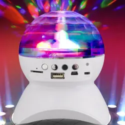 Haut parleur sans fil, lumière de scène Disco boule DJ, lumières de fête RGB LED, lumières de scène pour Bar de voiture DJ Club projecteur veilleuses 