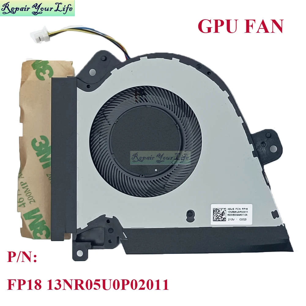 Laptop Cpu Gpu Ventilador de Refrigeração Refrigerador para Asus Tuf Fx516 Fx516pc Notebook 13nr05u0p01011 13nr05u0p02011 Componentes do pc dc 5v Novo - Imagem 4