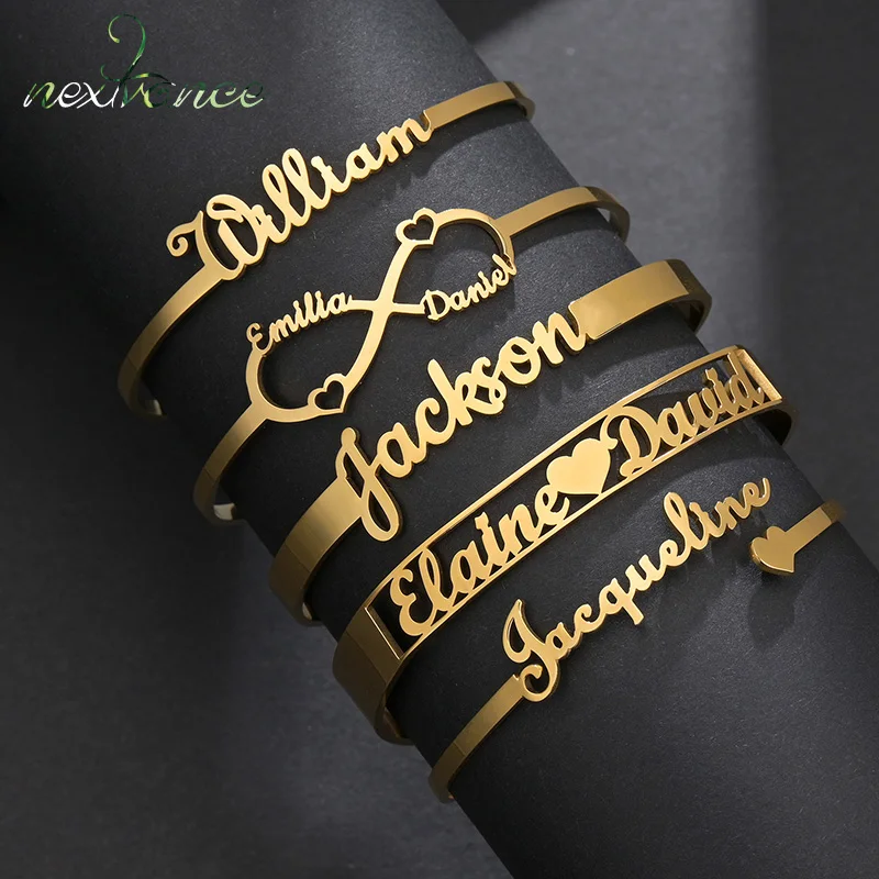 Custom Charm Bracelets Women | Custom Name Bracelet Women | Custom Gold Bracelet  Name - Customized Bracelets - Aliexpress