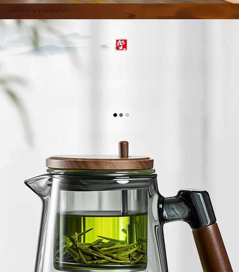 Large Capacity Dividing Teacup with Removable Glass Inner Tank - Tea Ceremony Water Separation Filter