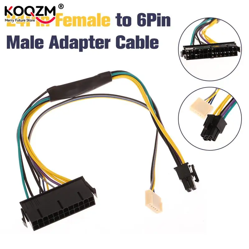 ATX Adattatore Alimentatore Da 24 Pin A 6 Pin: Cavo Per HP Elite 8100/8200/8300/800G1, Lunghezza 30cm - 4