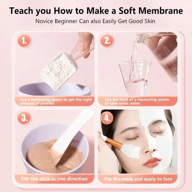 DIY Face Mask Making Set with Bowl, Silicone Brush, Spatula and Measuring Spoon