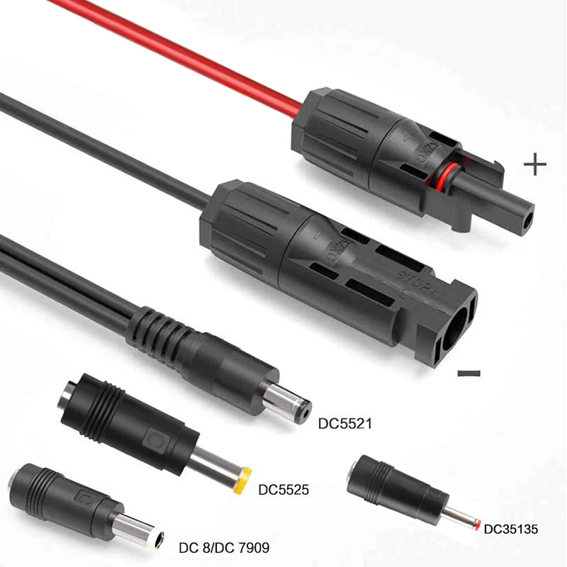 Câble de charge de panneau solaire, pour ALLPOWERS Jackery Goal ontariEcoflow Anker, vers DC5521 DC8(7909) DC 5525 DC35135