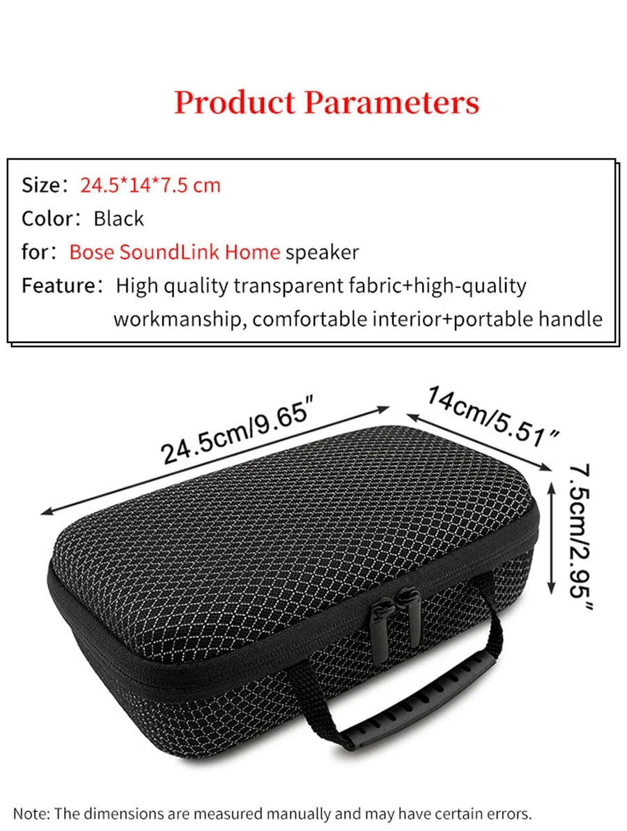 Portable Speaker Bag for Bose SoundLink Home Speaker Sound Permeable Bags Mini3 Outdoors Travel Carrying Transparent Case