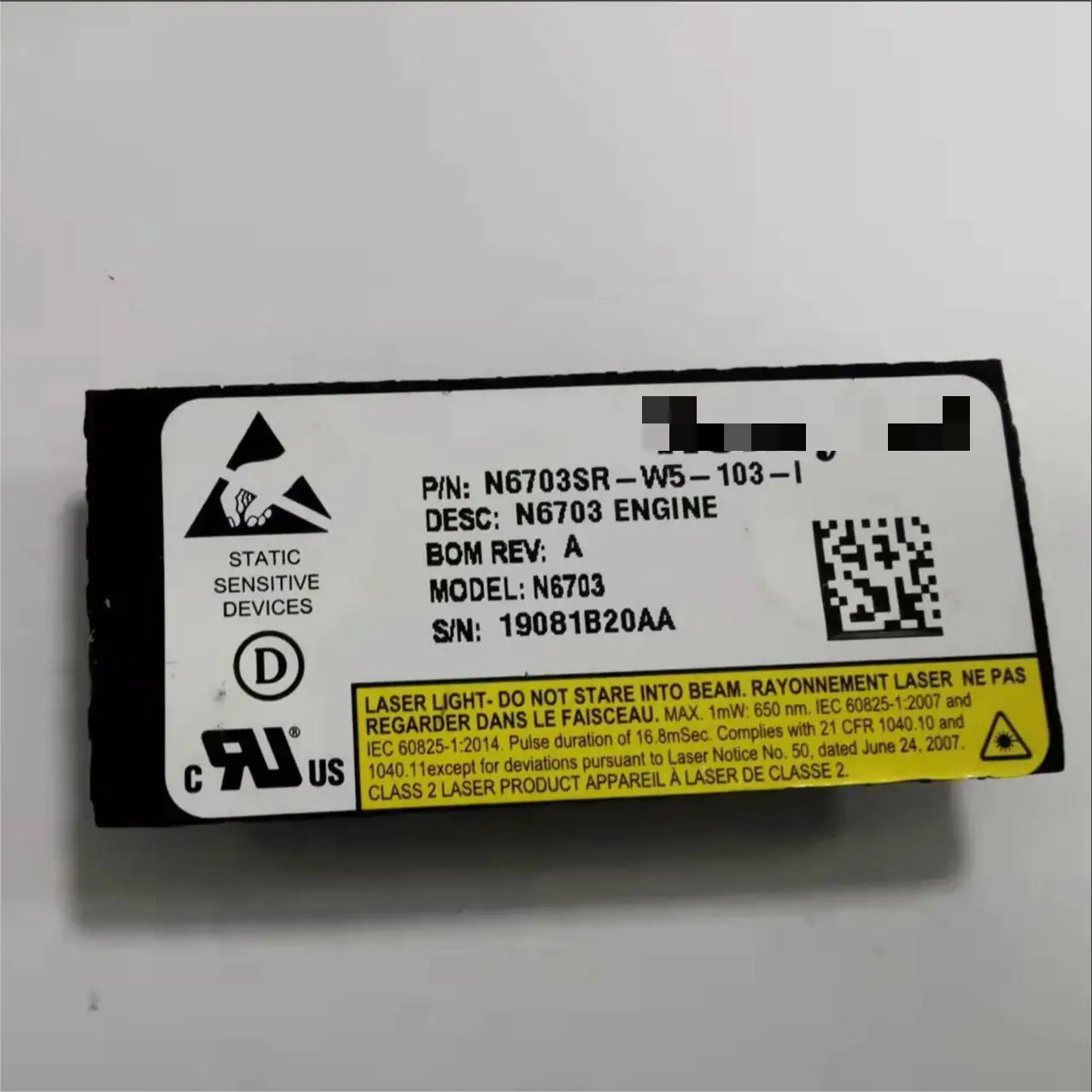 N6703SR Scanner Head N6703SR-W5-103 N6703SR-W5-102 1D 2D Scan Engine Mid to Long Range