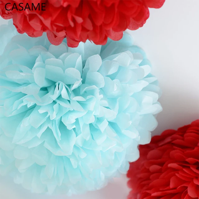 DIY Tissue Paper Pom Poms Flowers for Wedding Birthday Party Baby Shower  Decoration Handmade Gold White Haning Paper Ball Decor - AliExpress