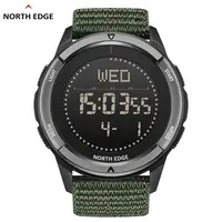 NORTH EDGE ALPS Men's Digital Carbon fiber Watch Shock Militray Sports Super Light Outdoor Compass Waterproof 50M Wristwatches 1