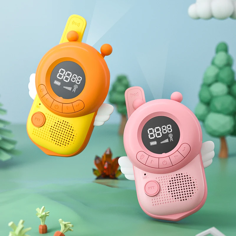 

2pcs Children Walkie Talkie Kids Mini Walkie Talkie Phone Toys Handheld 3KM Range UHF Radio Interphone Talkie Walkies Baby Gifts