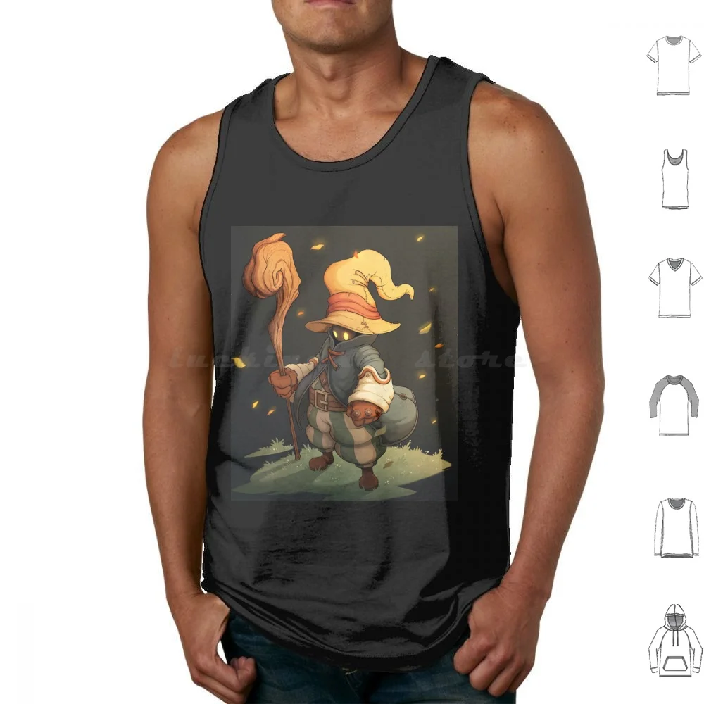 Un Potente Black Mage Vivi Canotte Stampa Cotone Chocobo Ornitier Mage Vivi Ffix Fantasy Wizard Final Fantasy Ff9