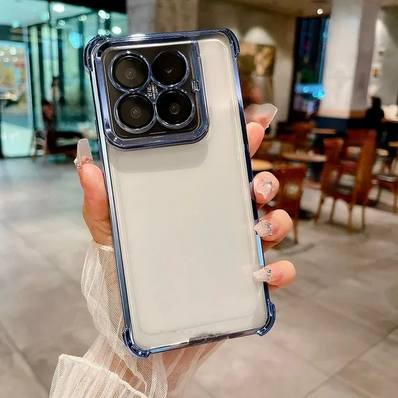 Shockproof Transparent Silicone Soft Case with Enhanced Corner Protection and Plating Finish