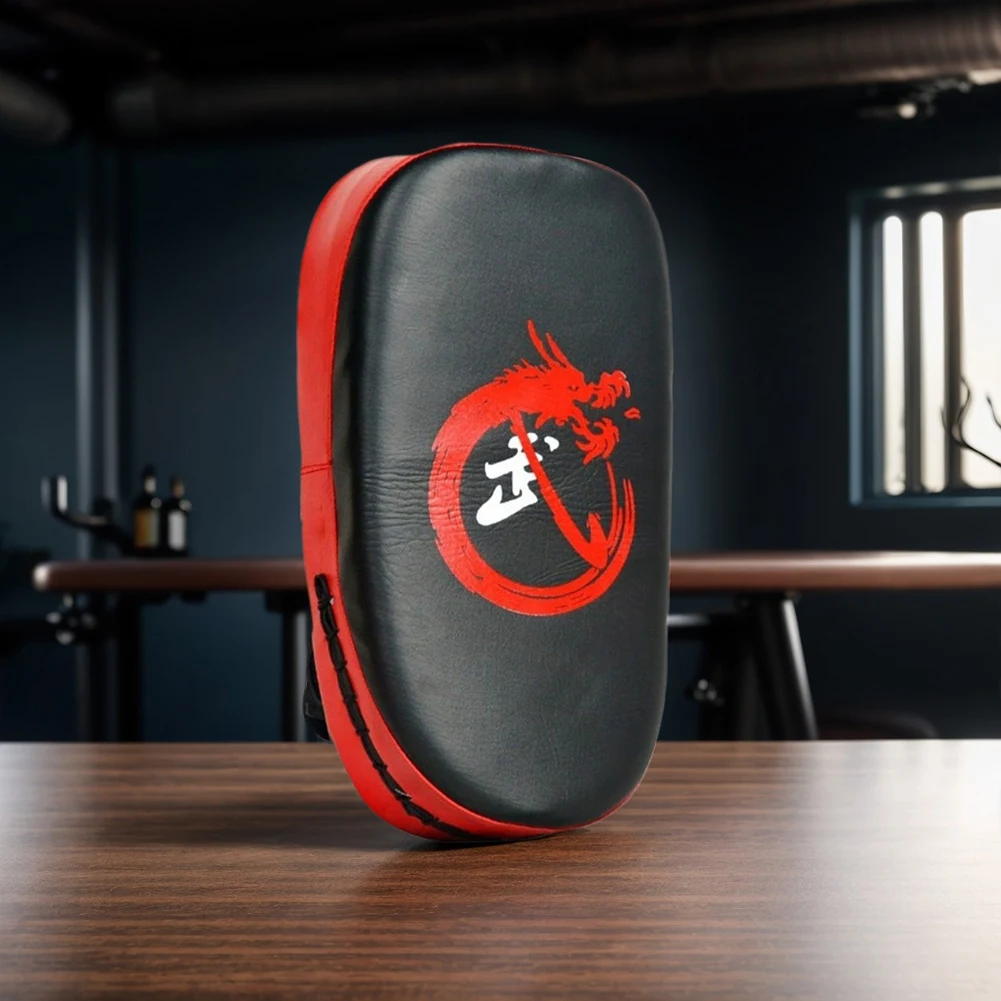 PU Leather Hand Foot Kicking Pad Bag Curved Foot Target Pad for Muay Thai Taekwondo Martial Arts Training
