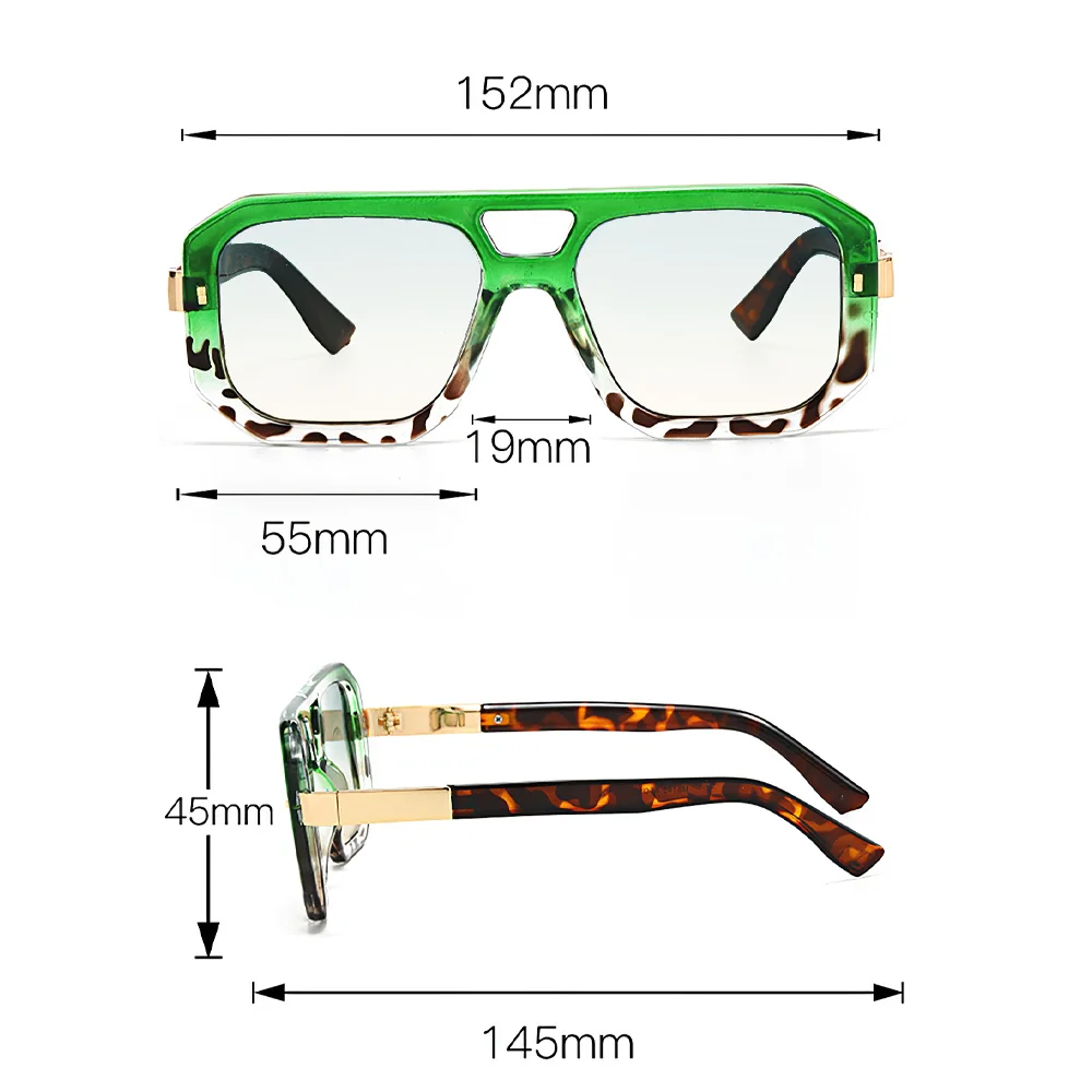 New In Black Square Anti Blue Light Glasses with Gold Lines Outlining Anti Blue Light Fashion Accessories Eye Glasses Men