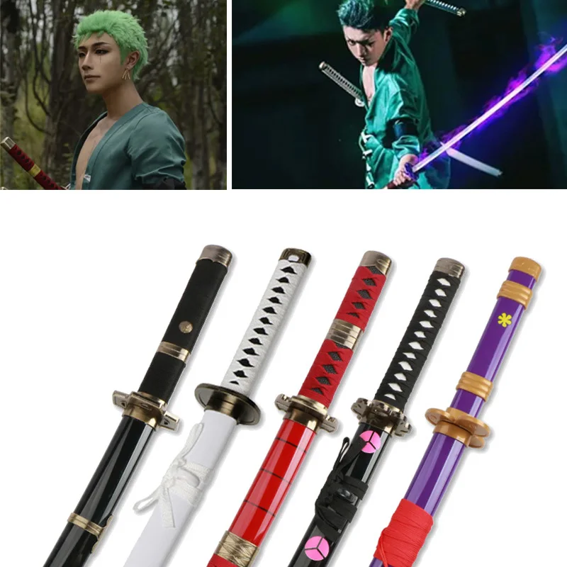 Zoro Sword 80cm Bamboo Wooden Katana Roronoa Zoro  Weapon Prop Cosplay Anime characters Gifts for Friend and Party Present 6