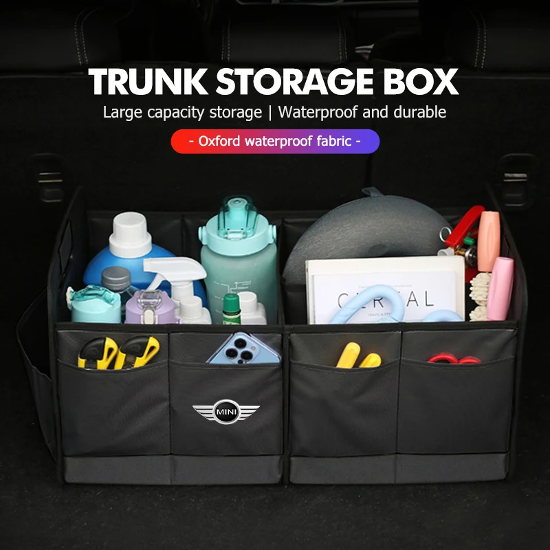 Car Trunk Storage Box Oxford Foldable Sundry Organizer Cargo Case For ...