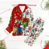 2024 New Super Mario Pajama Set 3D Printed Casual Men's and Women's Long Sleeve Shirt Pajama Set 2