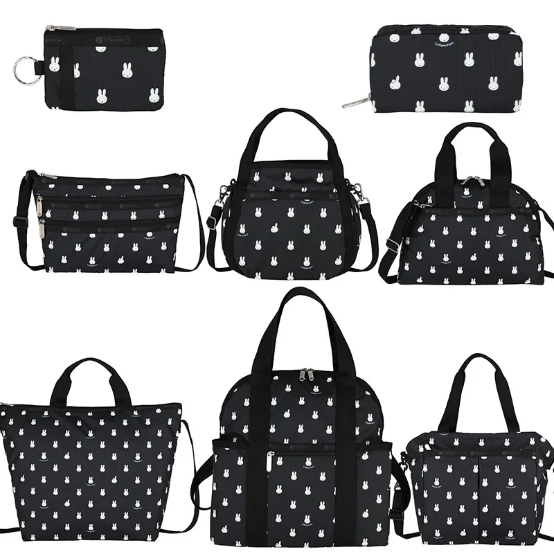 

Lesportsac Anime Printed Co Branded Women Fabric Handbag Fashion Cartoon Casual Crossbody Bag Tote Bag G824 Christmas Girl Gift