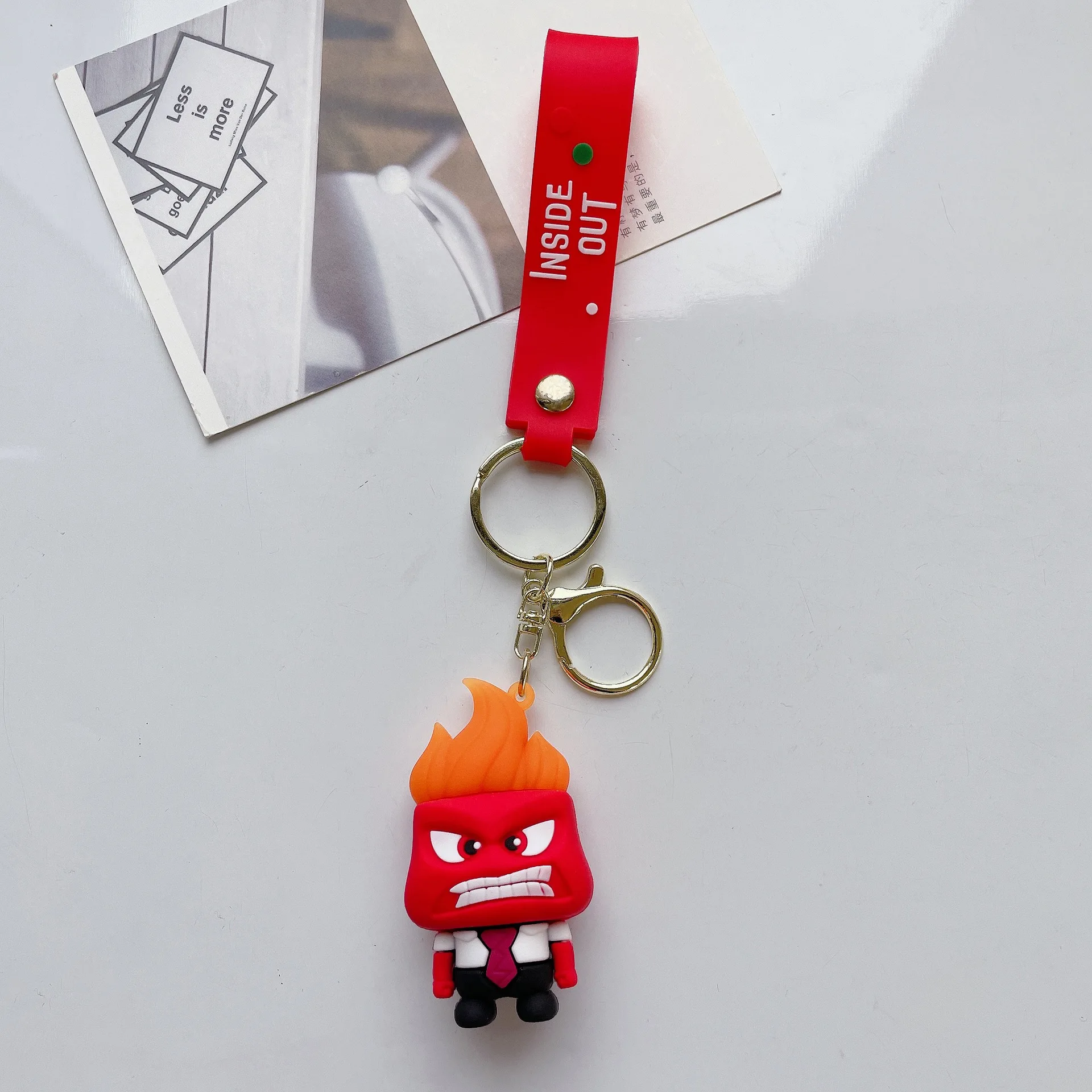New Cartoon Inside Out Keychain Pendant Personality Creative Soft Glue Doll Cross-Border Sales Small Pendant