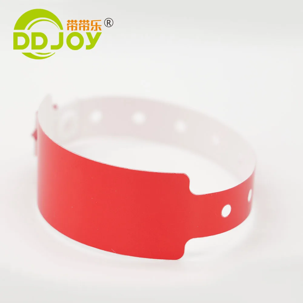 100pcs Cheap Waterproof Custom PE Wristbands,Festival Plastic Bracelets, Composite Paper Wrist Band