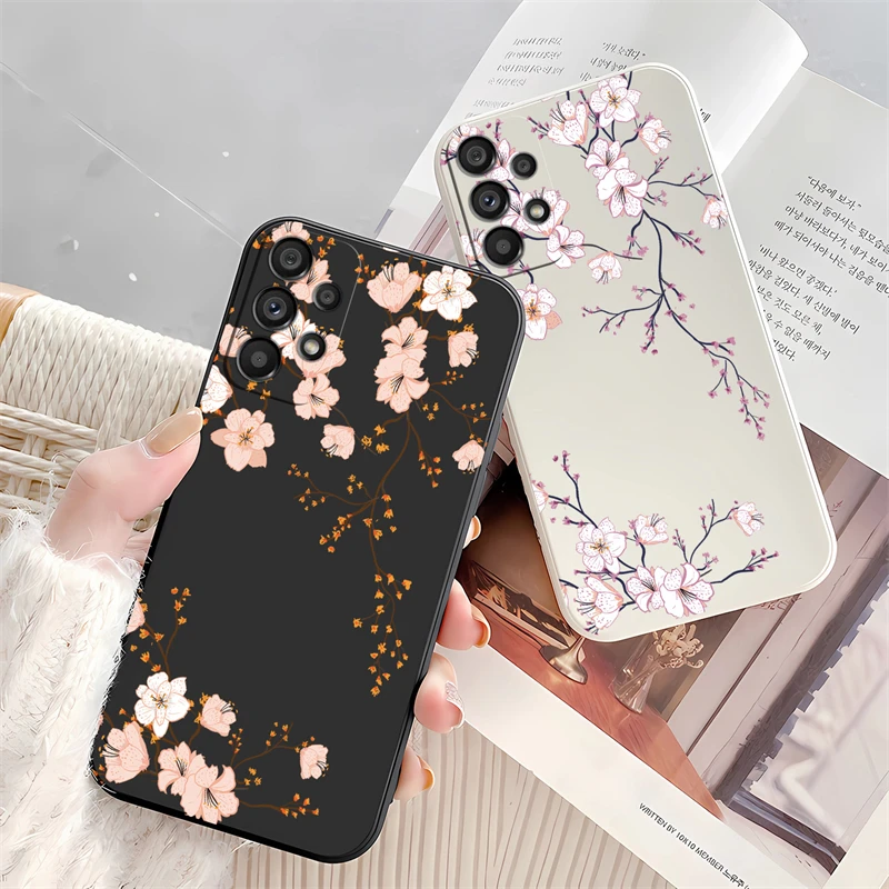 Little Fresh Pink Flowers Phone Case For Samsung A53 A54 A71 A72 A32 A33 A34 A31 A13 A14 A24 A25 A05S 5G Shockproof Cover Capa — view 3