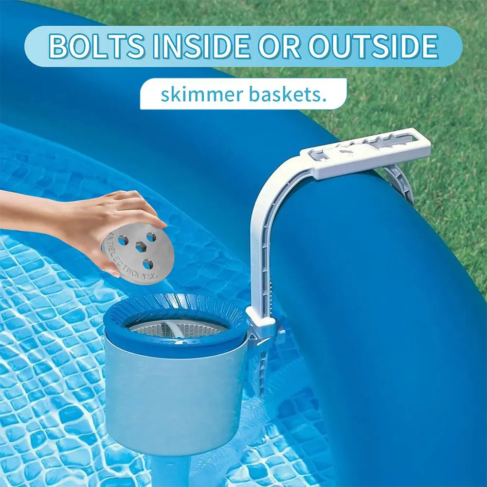 Anti-Electrolysis Pool Skimmer Zinc Anode Weight Plate Keep Your Skimmer Basket in Place for Salt System Swimming Pools