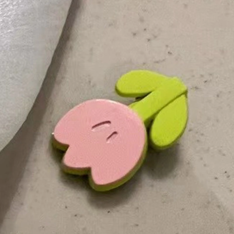 

Y2K Candy Color Hairclip for Girls Tulip Flower-shape Hair Clip Non-slip Hair Barrettes for Side Bangs Hair Styling Tool