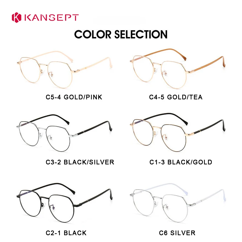 KANSEPT Metal Cat Eye Sunglasses Women Polarized Optical Eyeglasses Frame