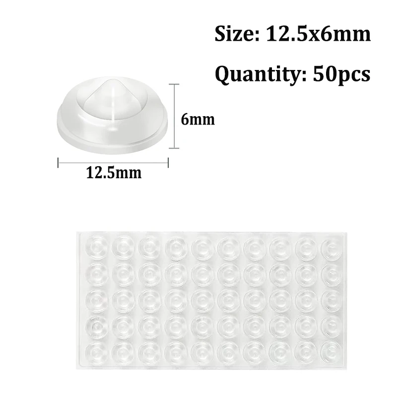 Durable Clear Self-Adhesive Rubber Bumpers