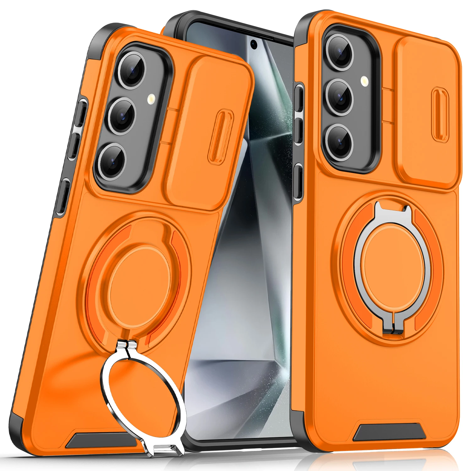 Rotating Kickstand Slide Camera Case with 360-Degree Protection