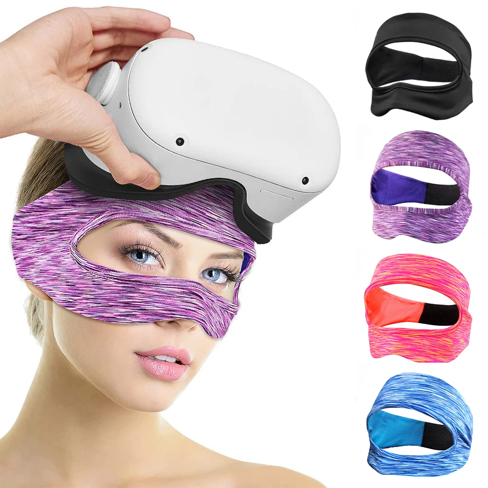 Les accessoires pour Meta Quest 2 Couverture-de-masque-pour-les-yeux-VR-pour-Oculus-Quest-2-bande-de-sueur-respirante-ensembles