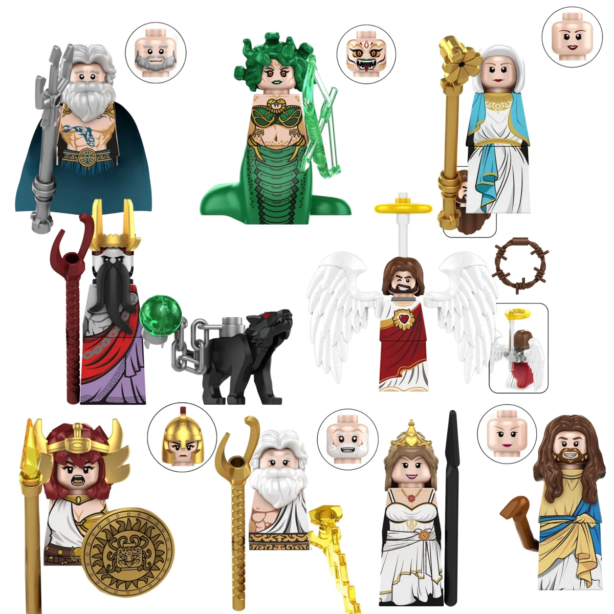 Mini-figurines Dieux Grecs, Mythologie & Figures Religieuses