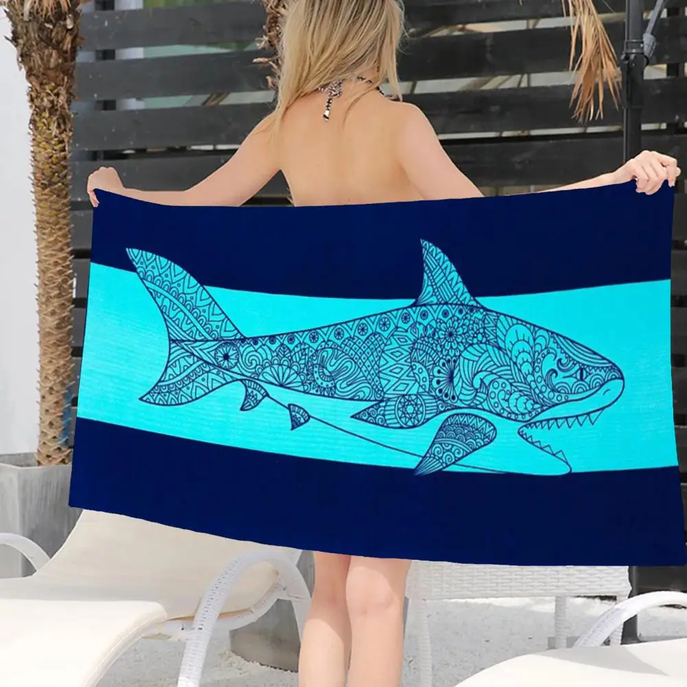 Beach Blanket Double-sided Beach Towel Super Soft Microfiber Beach Towel Double-sided Highly Absorbent Fast Dry for Swimming 1 7pcs high grade chinese painted thick tea towel double sided super absorbent rag cleaning tea set cup mat kitchen accessories