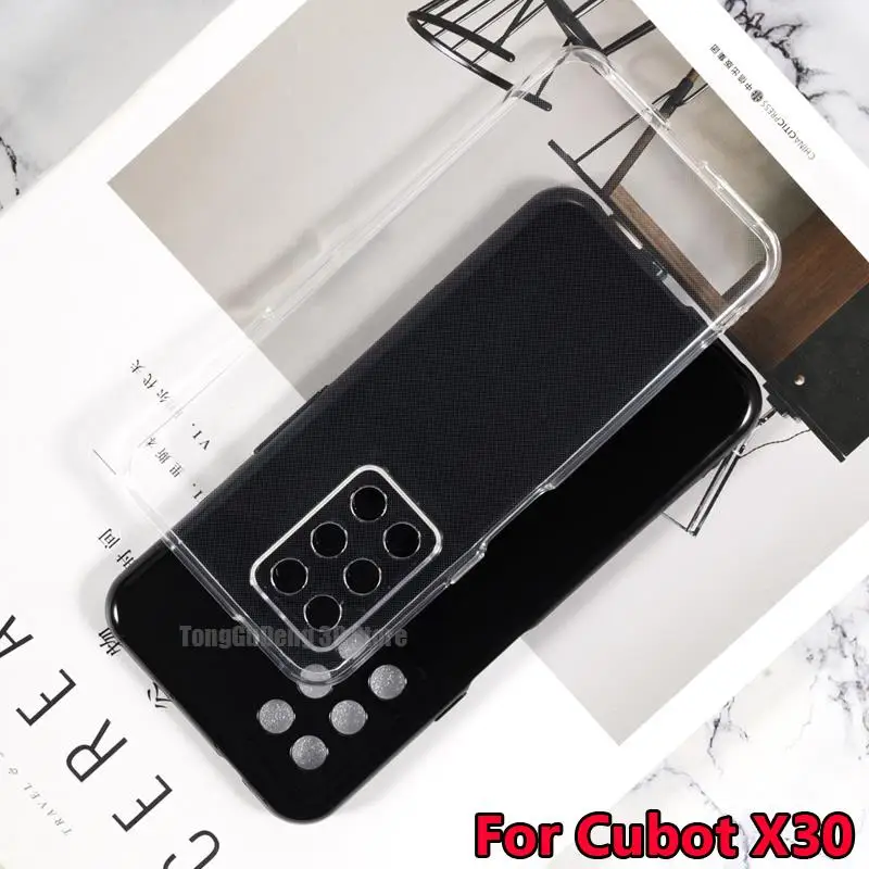 

Scratch proof Ultra-thin Clear Case For Cubot X30 Bumper Cover Soft TPU Transparent Phone Shell For Cubot X30 6.4" Silicone Caso