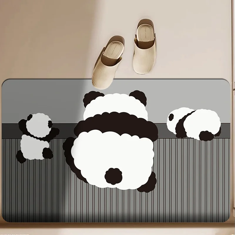 

Cute Panda Floor Mat Doormat for Entrance Door Carpet for Living Room Rugs for Bedroom Non-slip Hallway Runner Carpet Decor Home