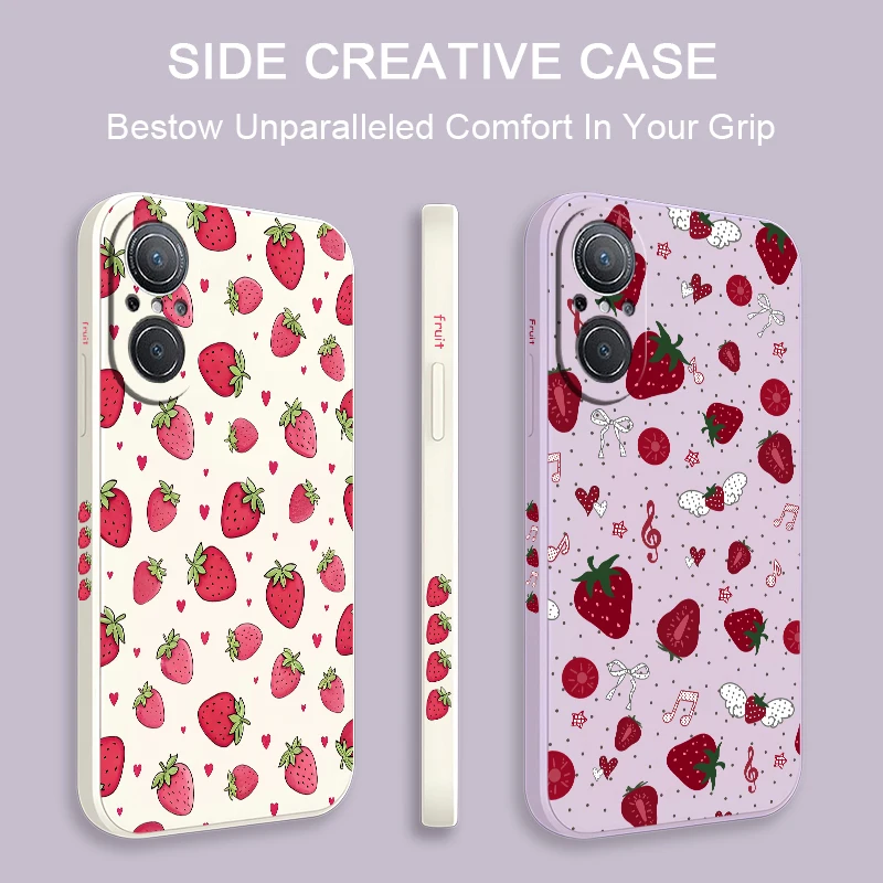Strawberry Shockproof Matte Silicone Soft TPU Phone Case