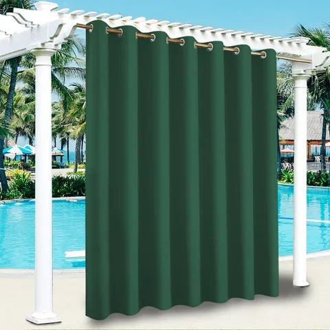

Waterproof Extra Wide Outdoor Patio Curtains Windproof Curtains for Porch Gazebo Pergola Canopy Shower Pool