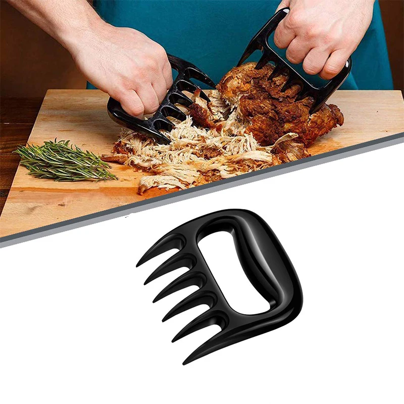 Kitchen Utensils 2Pcs Bear Meat Claws Handle Barbecue Forks Kitchen Manual Food Fork Meat Pork Clamp Roasting BBQ Fork Kitchen Knives Tool
