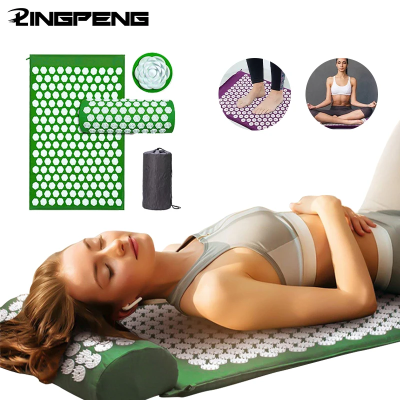 

Acupressure Mat Massage Yoga Cushion For Exercise Muscle Relaxation Fatigue Stress Reduction Back Neck Pain Relief