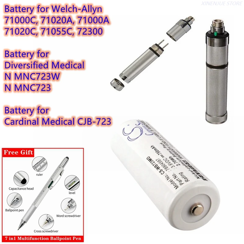 Rechargeable Battery 3.6V/750mAh 78904587 For Welch-Allyn 71000C,71020A,71000A,71020C,71055C,72300