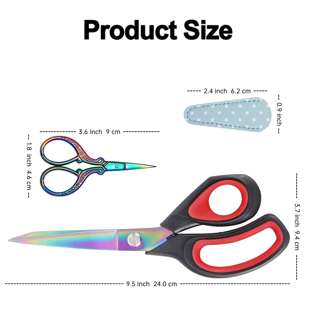 Premium Fabric Scissors Heavy Duty Multi-Purpose Sewing Titanium Coating