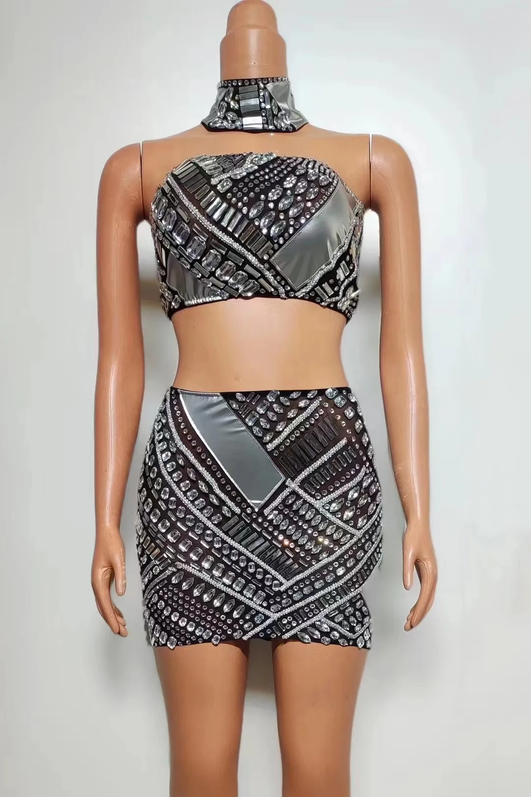 Сексуальный бриллиантовый прозрачный сетчатый бюстгальтер для ночного клуба, бара, Dj, Женский певец, Парти, леам, тематическое шоу, сценическое выступление