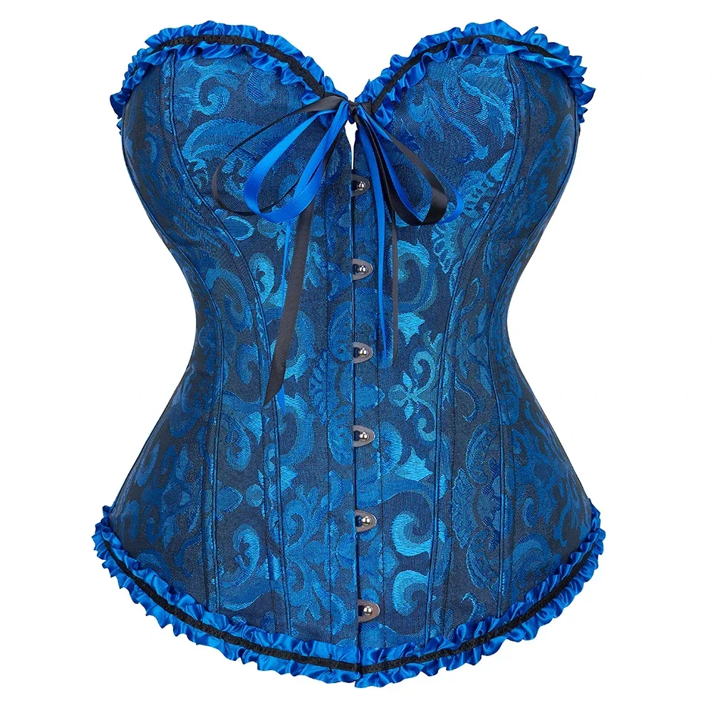 Corset Bustier Top Waist Corset Lace Corset Lace Lingerie Set Women Sexy Corsets Bustiers Floral Lace Tops Shapewear Vintage Corset Gothic Satin Lingerie Corselet Overbust XS-6XL